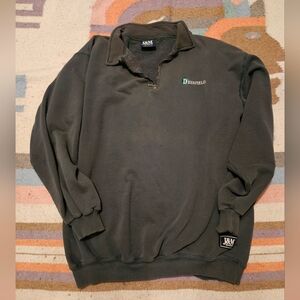 Vintage DEERFIELD ACADEMY Green Men’s 90s Pullover Preppy Sweatshirt Size XL